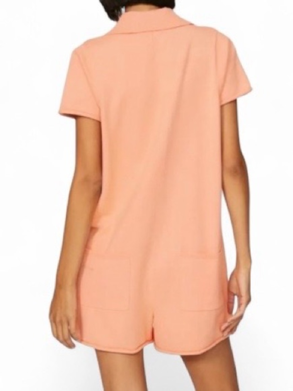Show Me Your MuMu Gio Romper Size Small Cantaloupe Orange Soft Knit - Picture 3 of 6